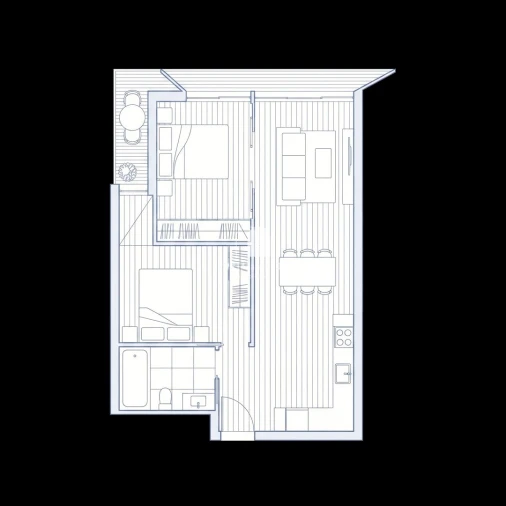 Apartamento T2 para Venda em Canidelo Planta 1