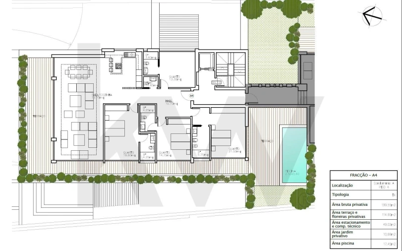 Apartamento T4 para Venda em Cascais e Estoril Planta 1