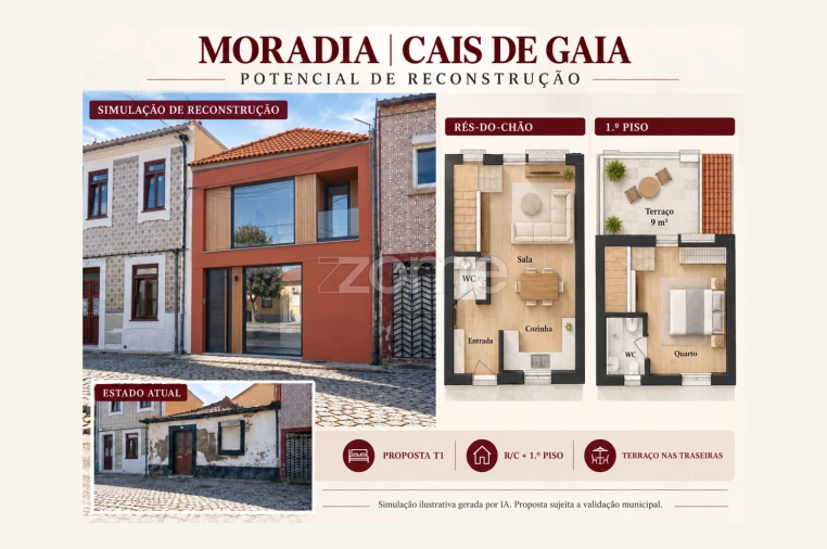 Moradia T1 para Venda em Santa Marinha e São Pedro da Afurada Foto 3