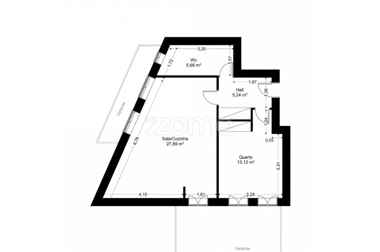 Apartamento T1 para Arrendamento em Paranhos Planta 1