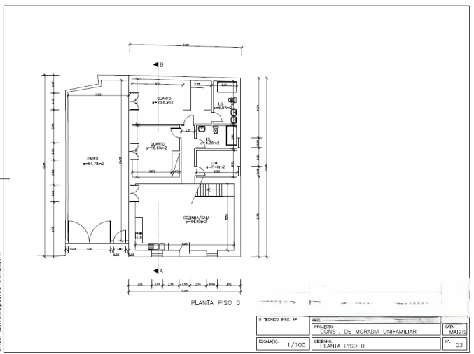 Moradia T2 para Venda em Vermelha Planta 2