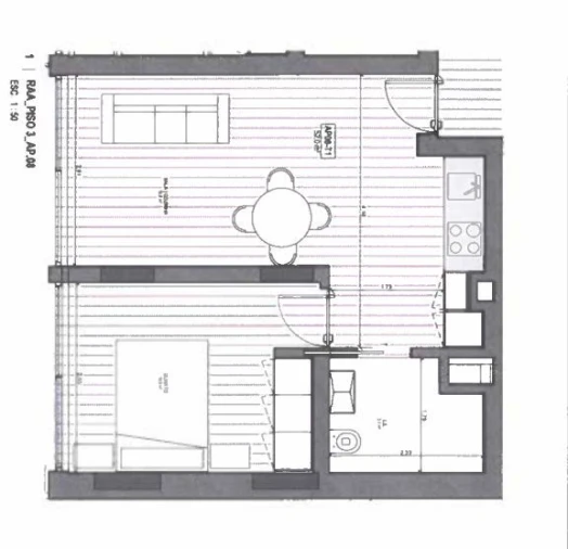 Apartamento T1 para Venda em Ramalde Planta 1