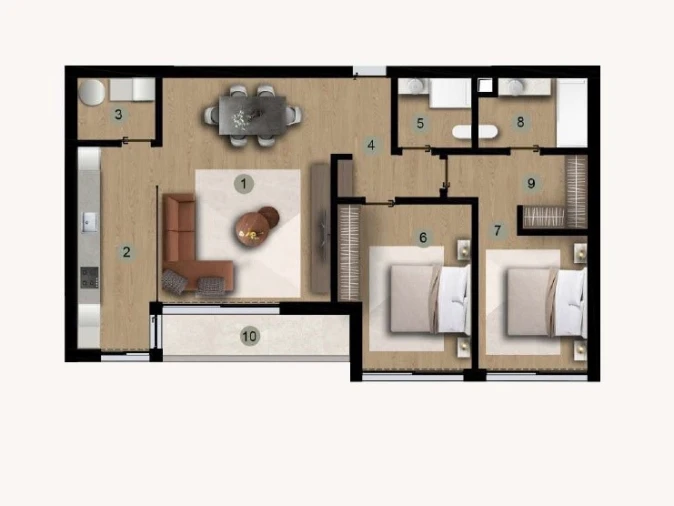 Apartamento T2 para Venda em Camara de Lobos Planta 1