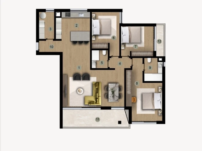 Apartamento T3 para Venda em Camara de Lobos Planta 1