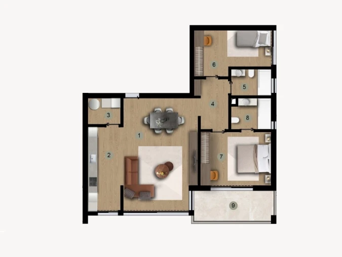 Apartamento T2 para Venda em Camara de Lobos Planta 1