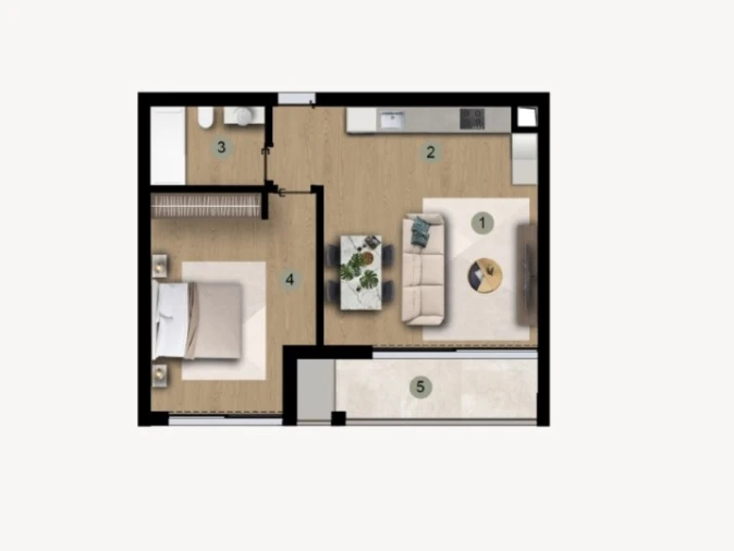 Apartamento T1 para Venda em Camara de Lobos Planta 1