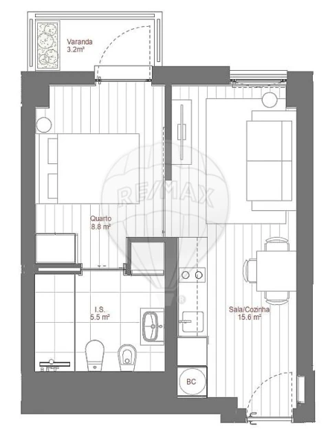 Apartamento T1 para Arrendamento em Matosinhos e Leça da Palmeira