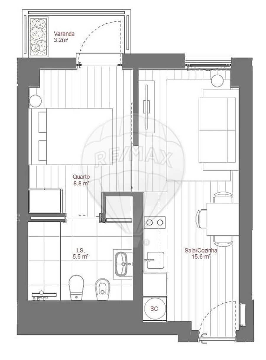 Apartamento T1 para Arrendamento em Matosinhos e Leça da Palmeira Foto 14