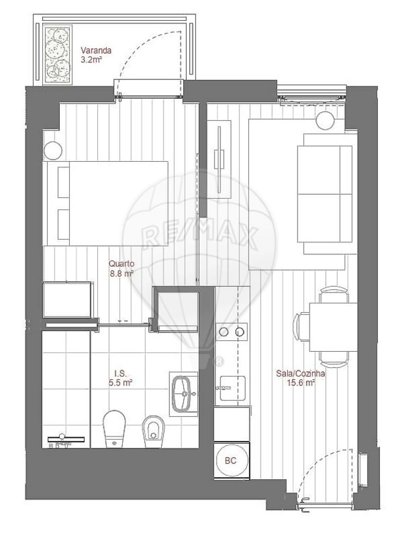 Apartamento T1 para Arrendamento em Matosinhos e Leça da Palmeira Foto 14