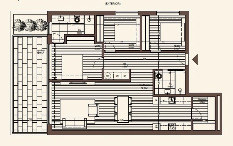 Apartamento T3 para Venda em Canelas Planta 1