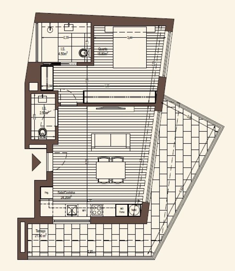 Apartamento T1 para Venda em Canelas Planta 1