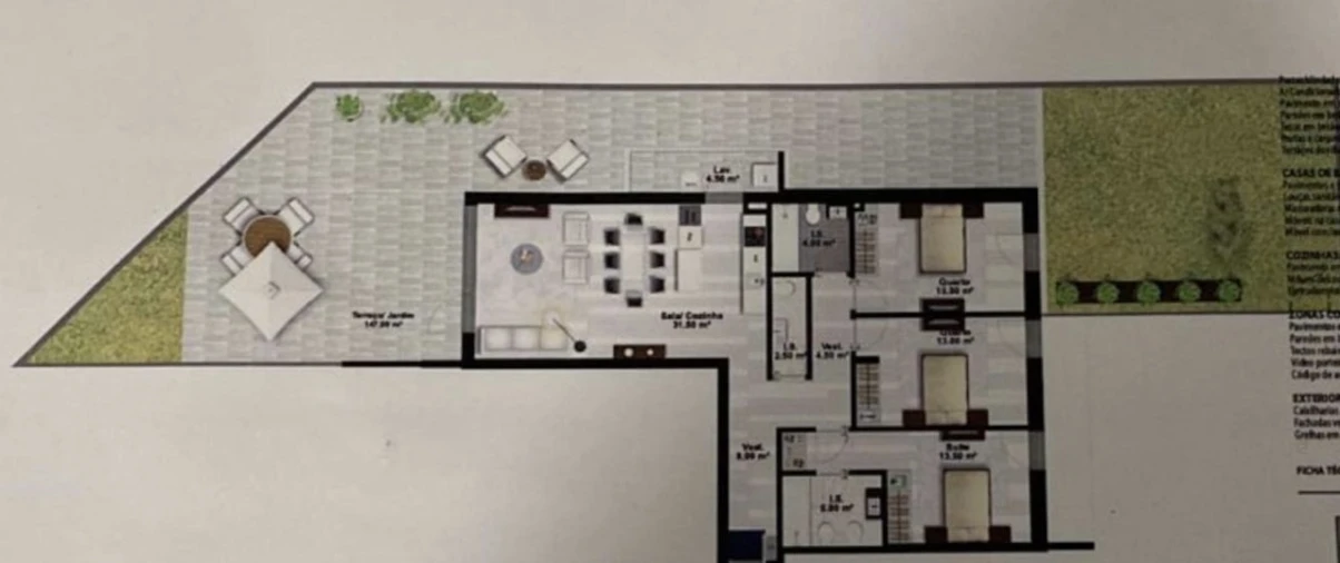 Apartamento T3 para Venda em Gafanha da Nazaré Planta 1