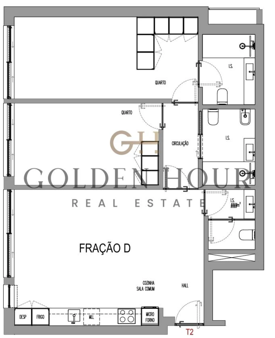 Apartamento T2 para Venda em Madalena Planta 1