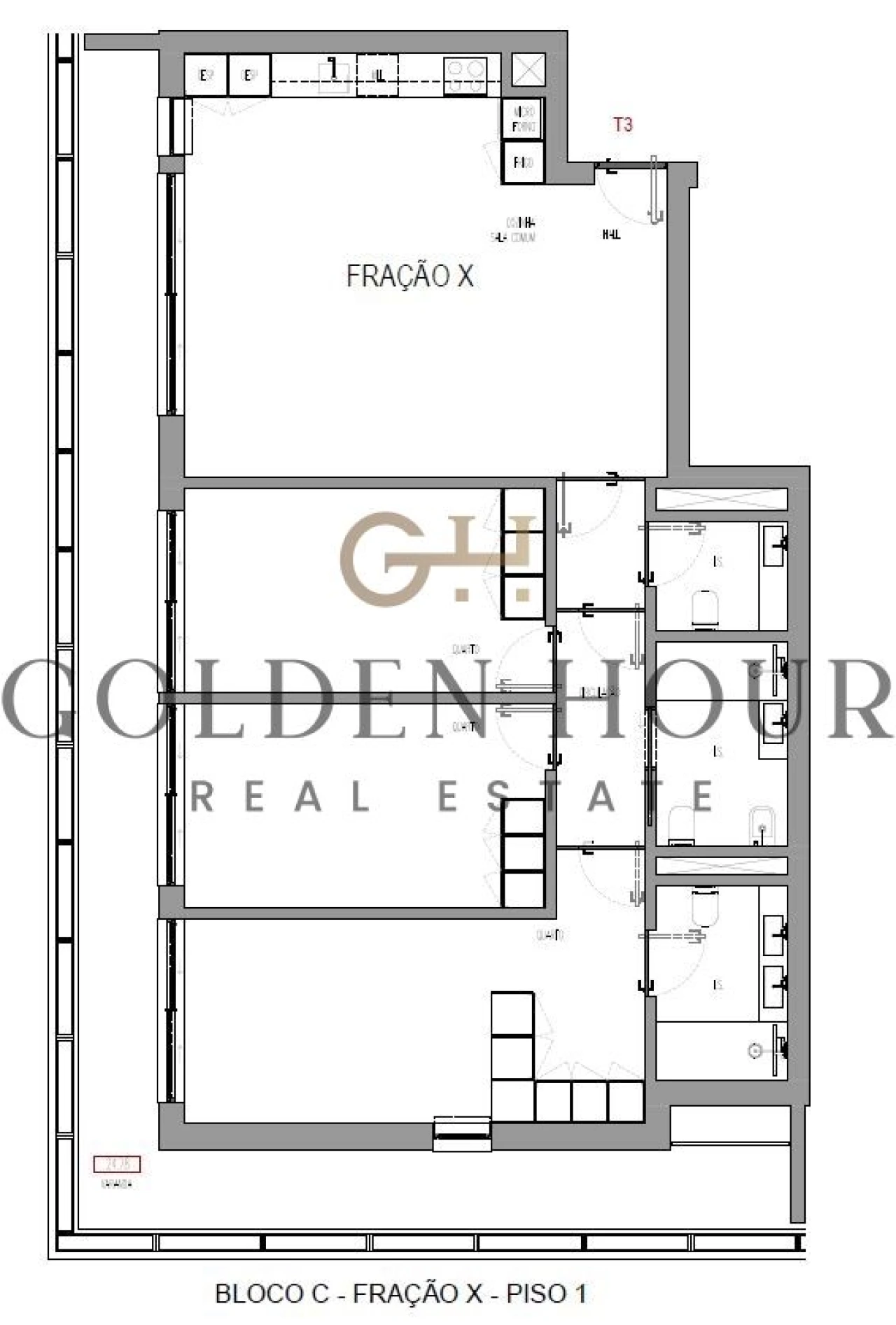Apartamento T3 para Venda em Madalena Foto 21