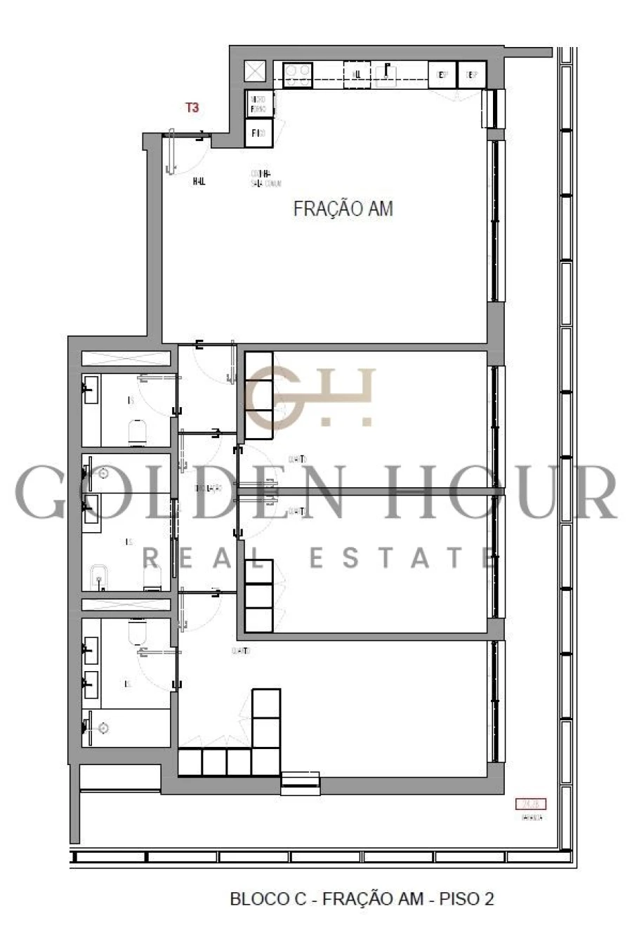 Apartamento T3 para Venda em Madalena Foto 21