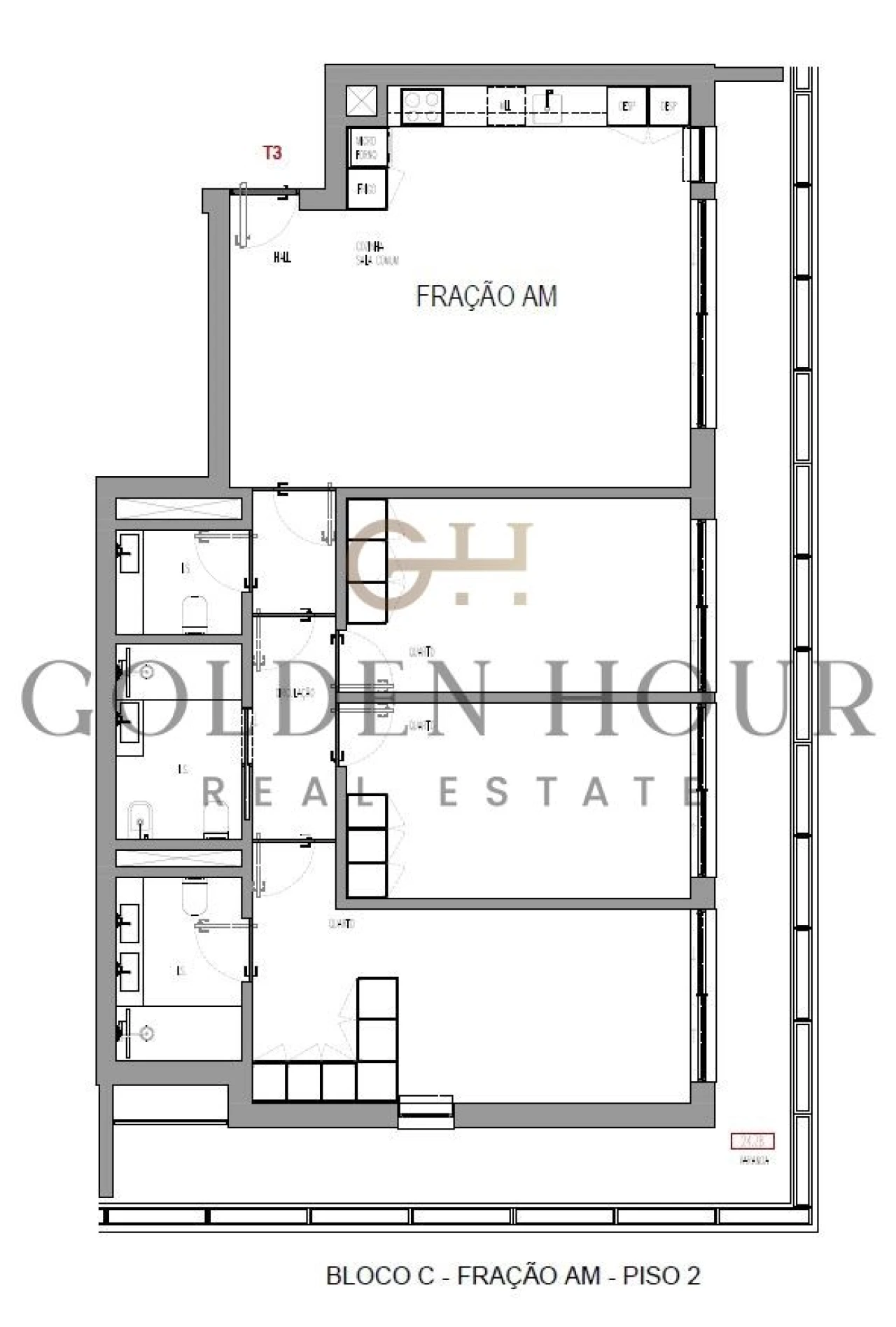 Apartamento T3 para Venda em Madalena Foto 21