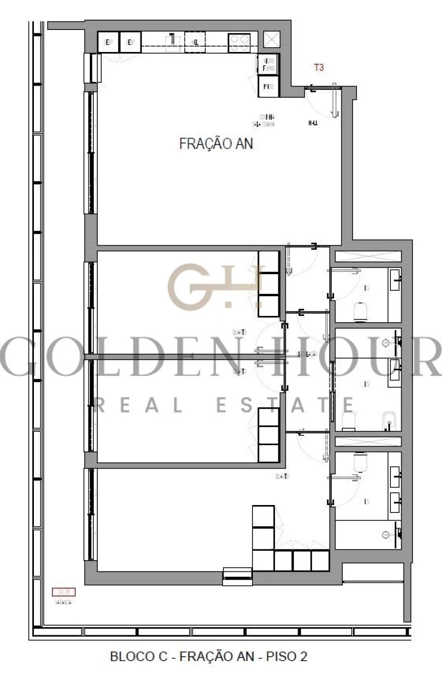 Apartamento T3 para Venda em Madalena Foto 21