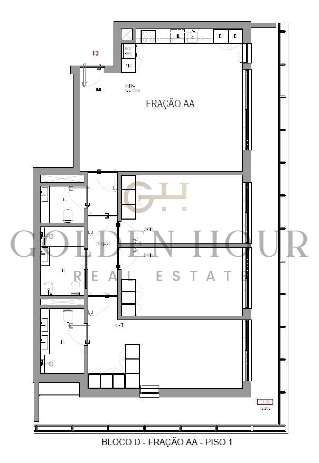 Apartamento T3 para Venda em Madalena Foto 21