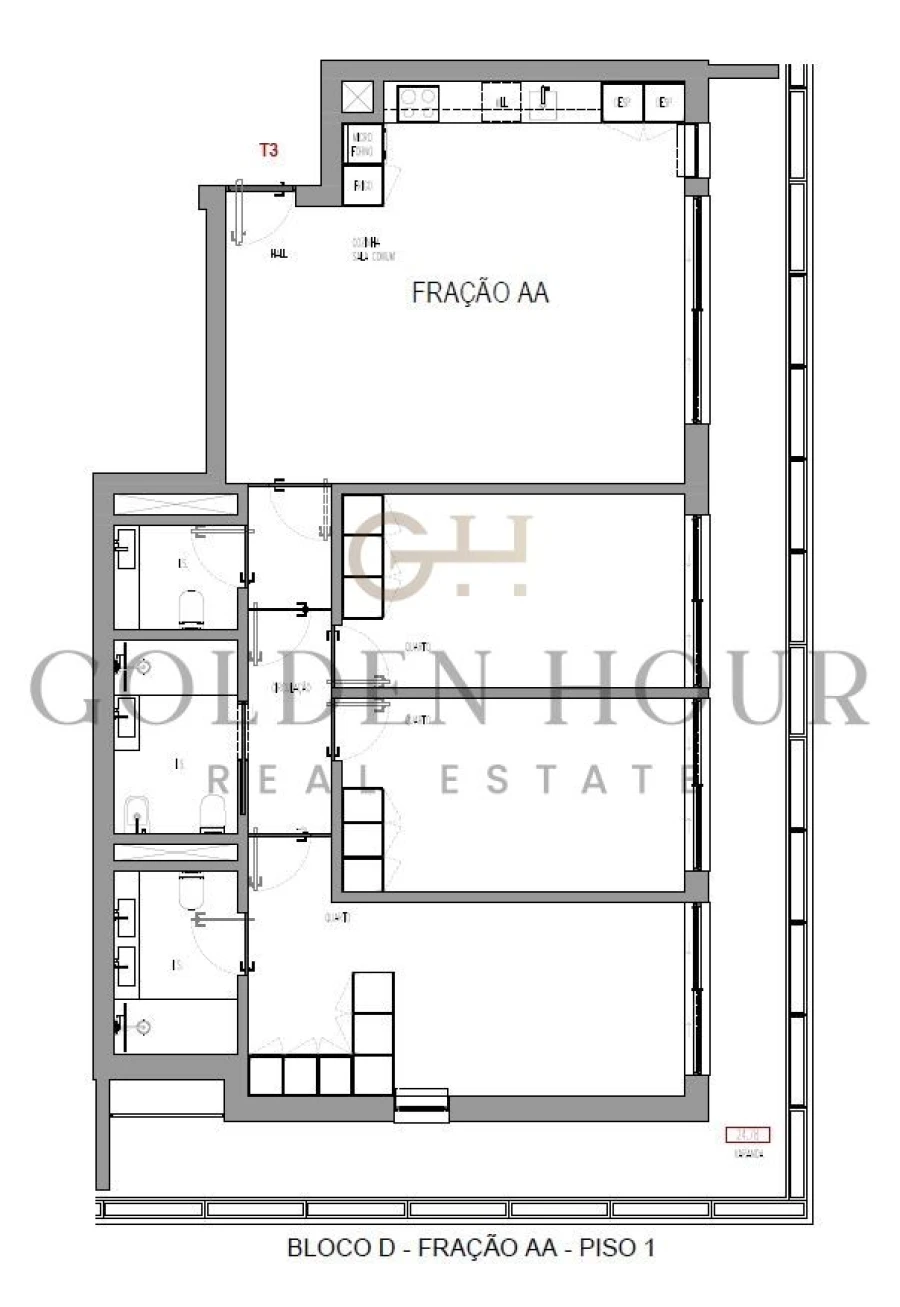 Apartamento T3 para Venda em Madalena Foto 21