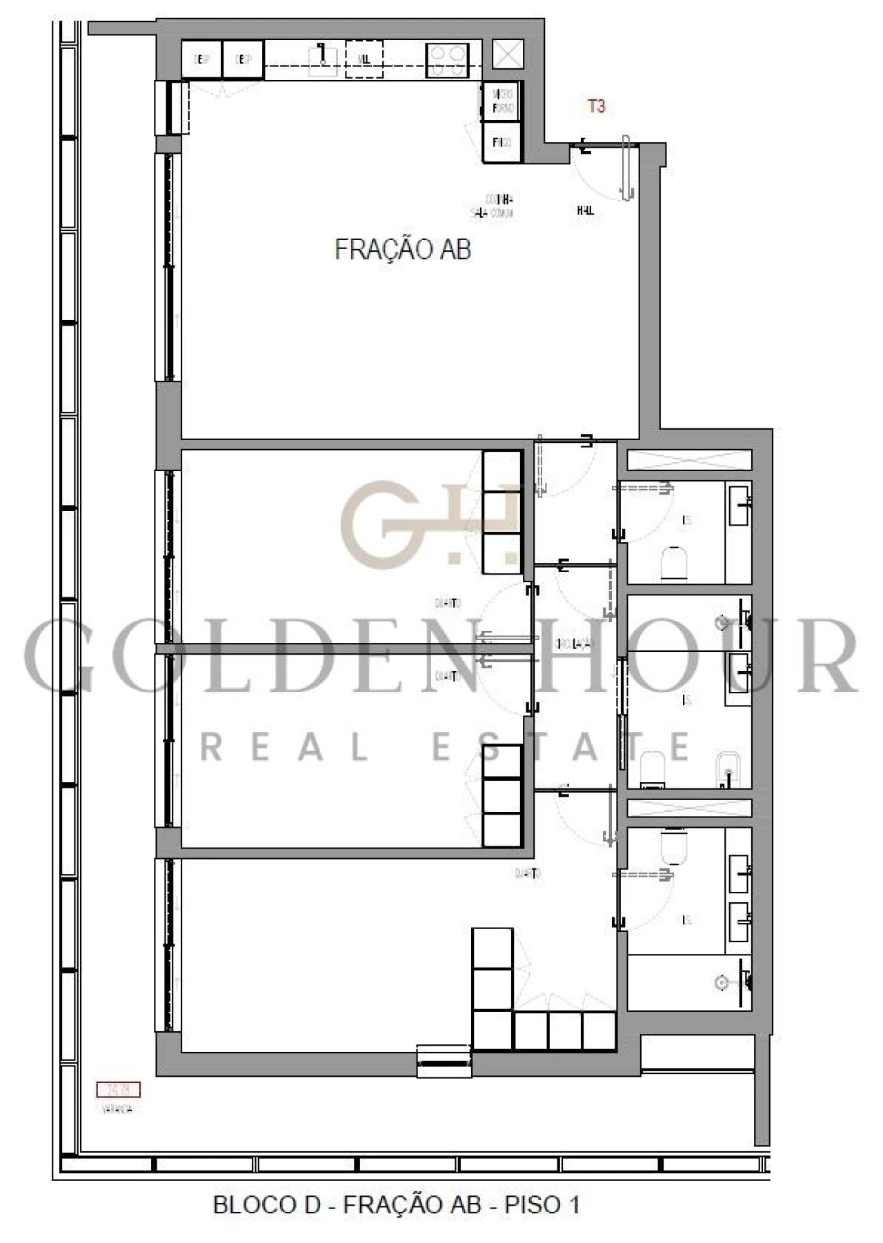 Apartamento T3 para Venda em Madalena Foto 21
