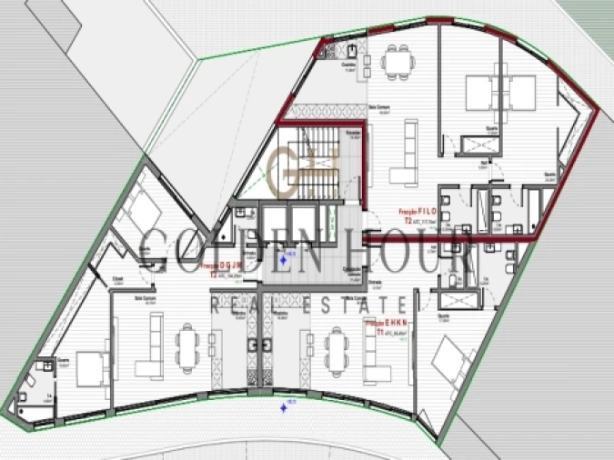 Apartamento T2 para Venda em Mafamude e Vilar do Paraíso Planta 1