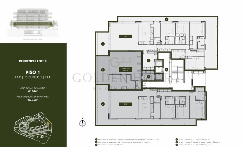 Apartamento T4 para Venda em Canidelo Planta 1