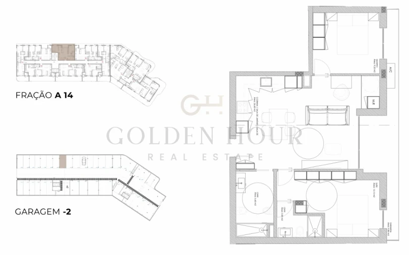 Apartamento T2 para Venda em Oliveira do Douro Planta 1