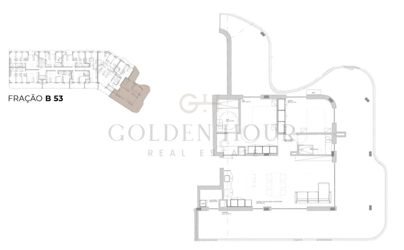 Apartamento T2 para Venda em Oliveira do Douro Planta 1