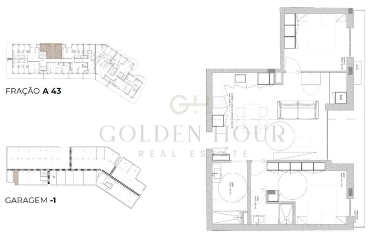 Apartamento T2 para Venda em Oliveira do Douro Planta 1