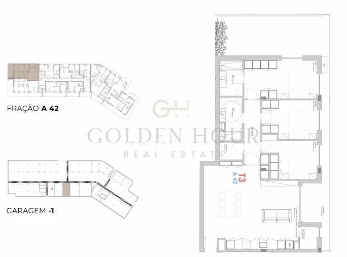 Apartamento T3 para Venda em Oliveira do Douro Planta 1