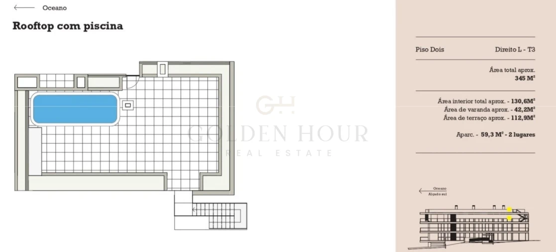Apartamento T3 para Venda em Canidelo Planta 2