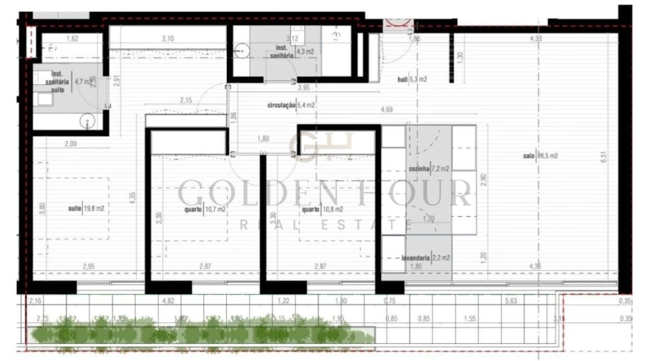 Apartamento T3 para Venda em Matosinhos e Leça da Palmeira Planta 1