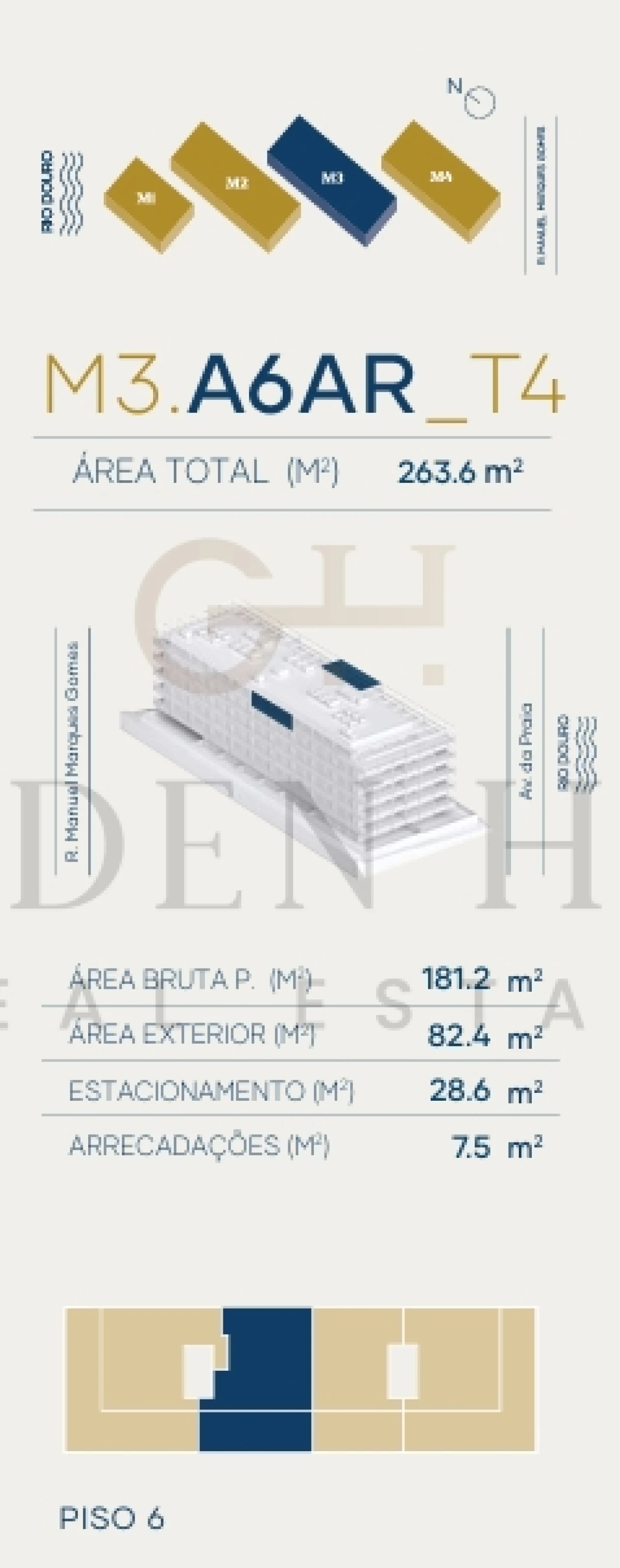 Apartamento T4 para Venda em Canidelo Planta 2