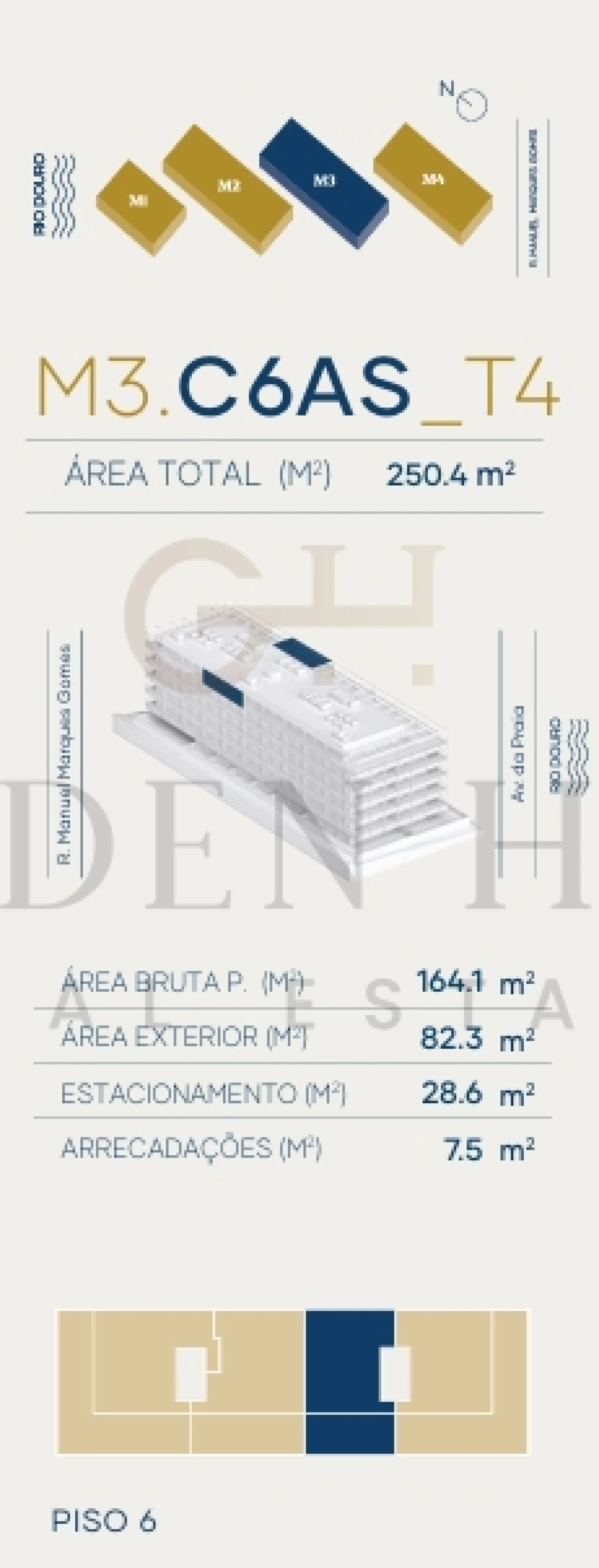 Apartamento T4 para Venda em Canidelo Planta 2