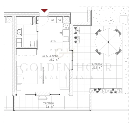 Apartamento T0 para Venda em Mafamude e Vilar do Paraíso Planta 1