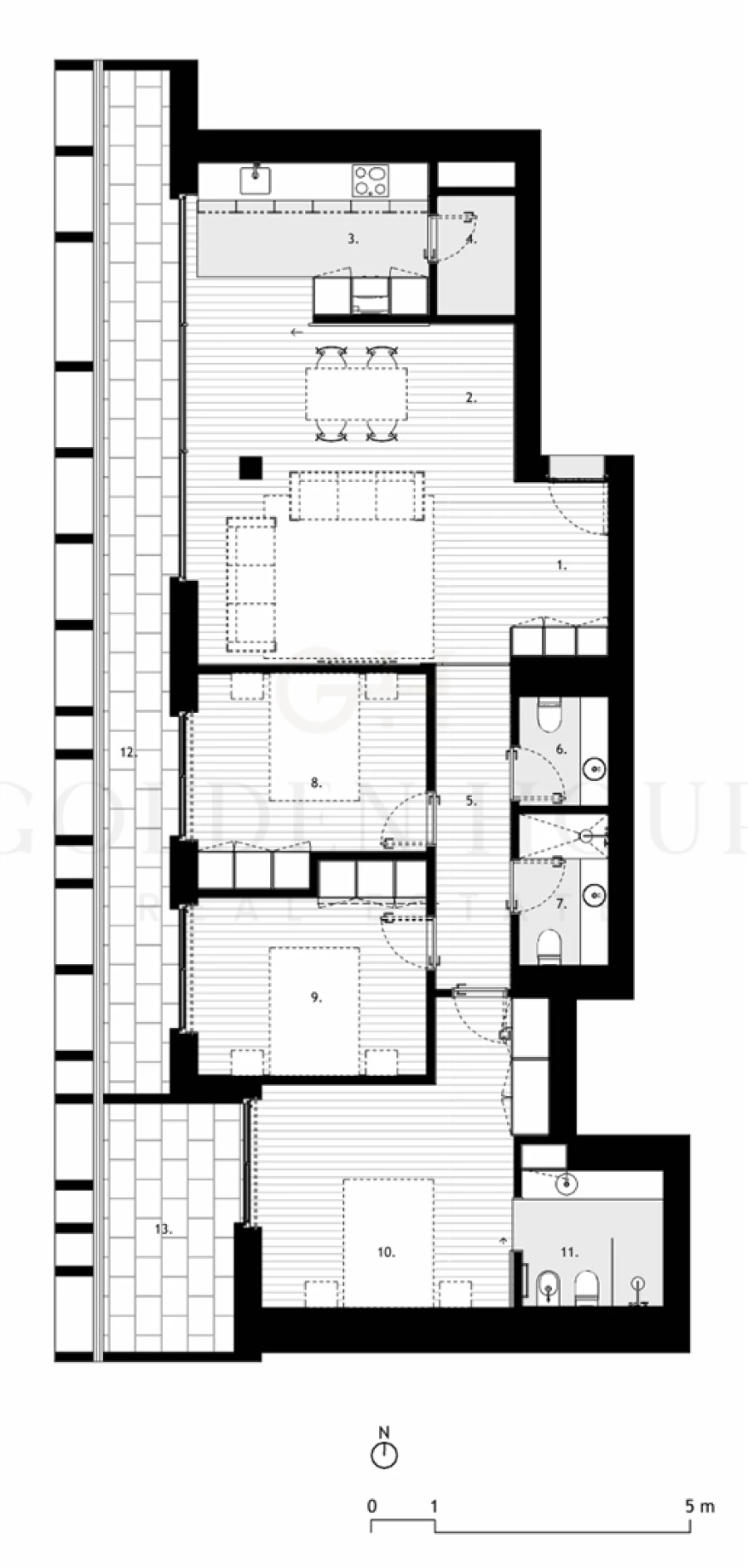 Apartamento T3 para Venda em Arcozelo Planta 1
