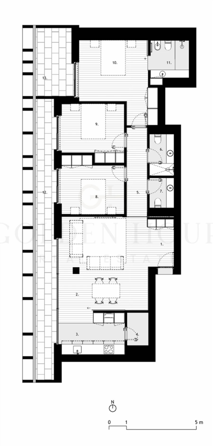Apartamento T3 para Venda em Arcozelo Planta 1