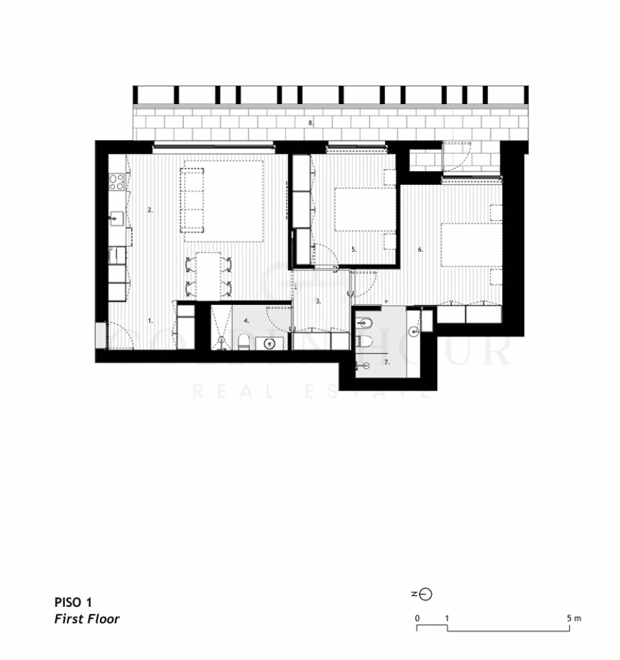 Apartamento T2 para Venda em Arcozelo Planta 1