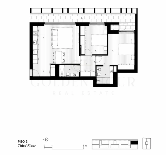 Apartamento T2 para Venda em Arcozelo Planta 1