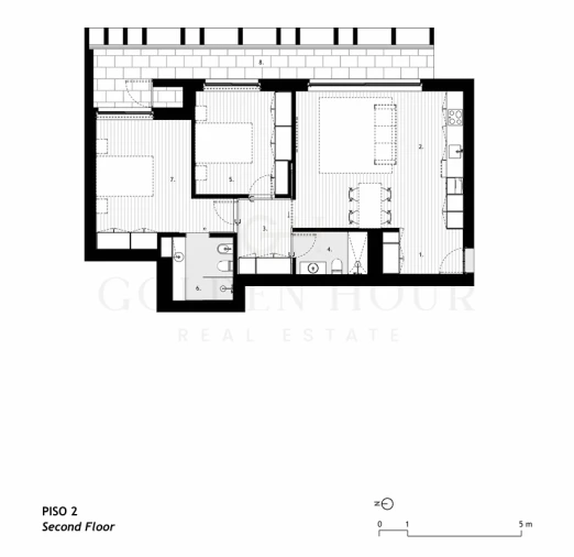 Apartamento T2 para Venda em Arcozelo Planta 1