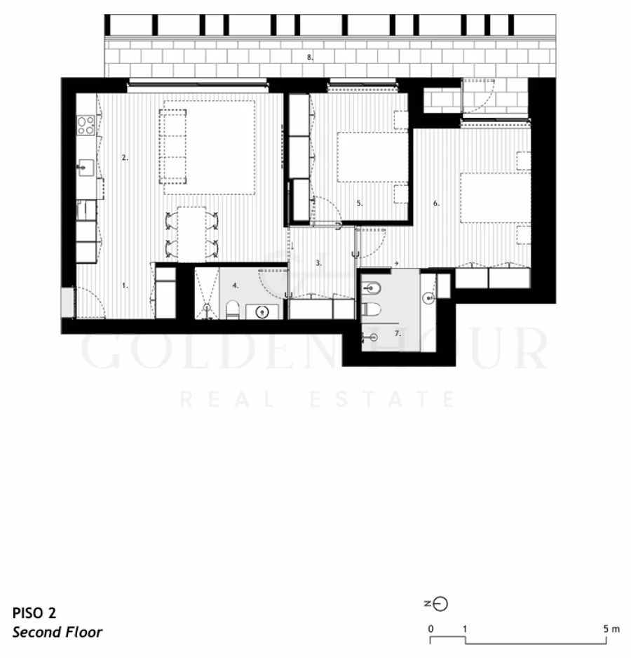 Apartamento T2 para Venda em Arcozelo Planta 1