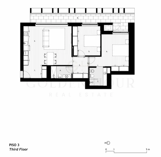 Apartamento T2 para Venda em Arcozelo Planta 1