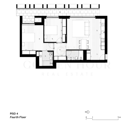 Apartamento T2 para Venda em Arcozelo Planta 1
