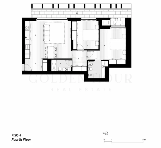 Apartamento T2 para Venda em Arcozelo Planta 1