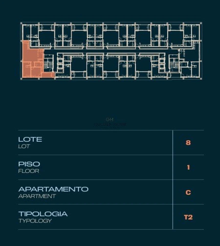 Apartamento T2 para Venda em Moreira Planta 2