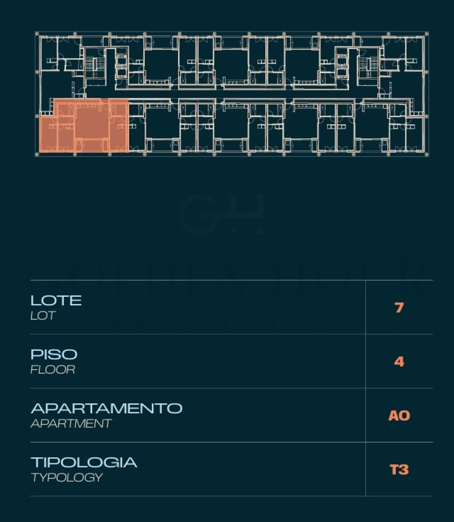 Apartamento T3 para Venda em Moreira Planta 2