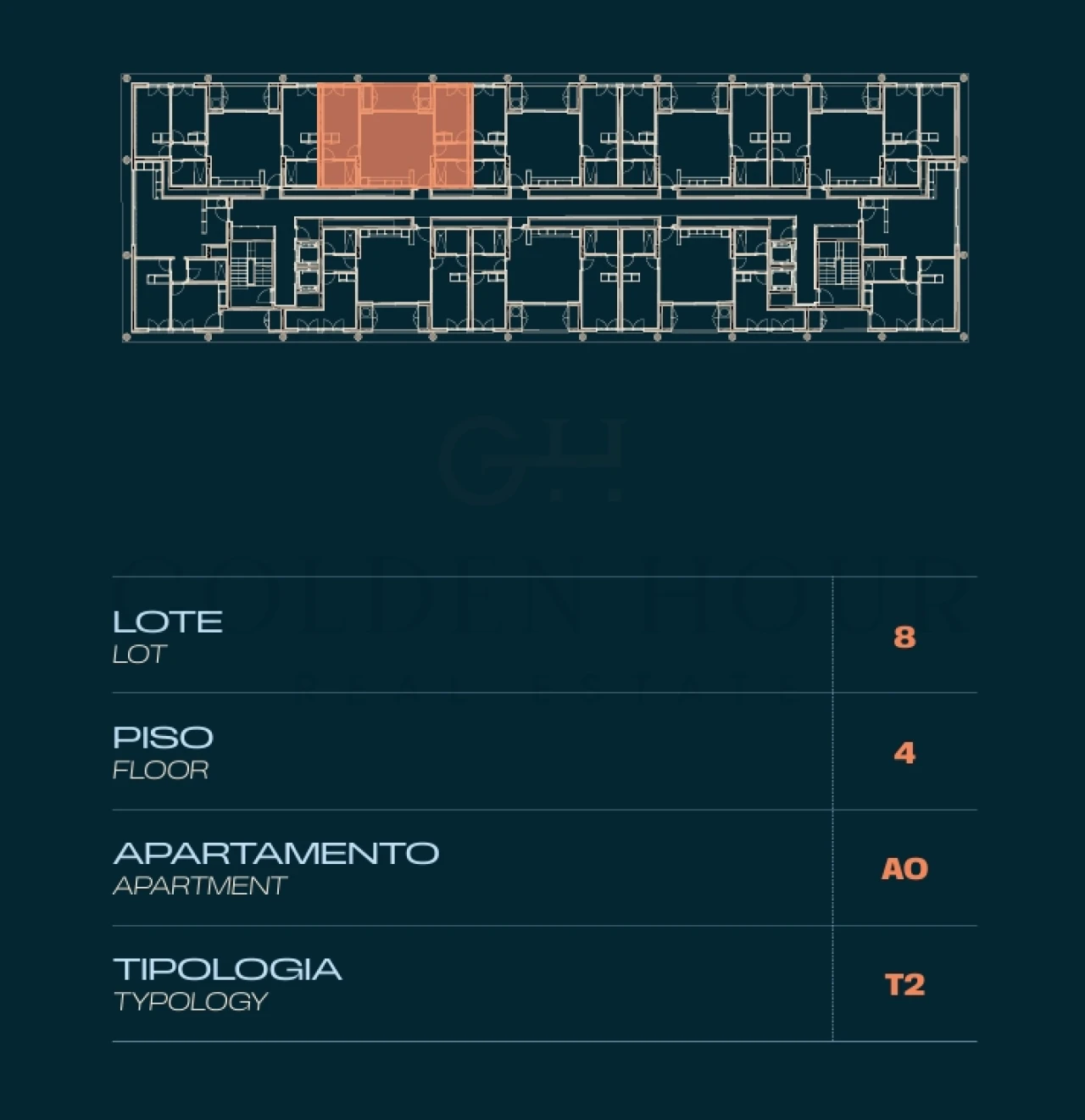 Apartamento T2 para Venda em Moreira Planta 2