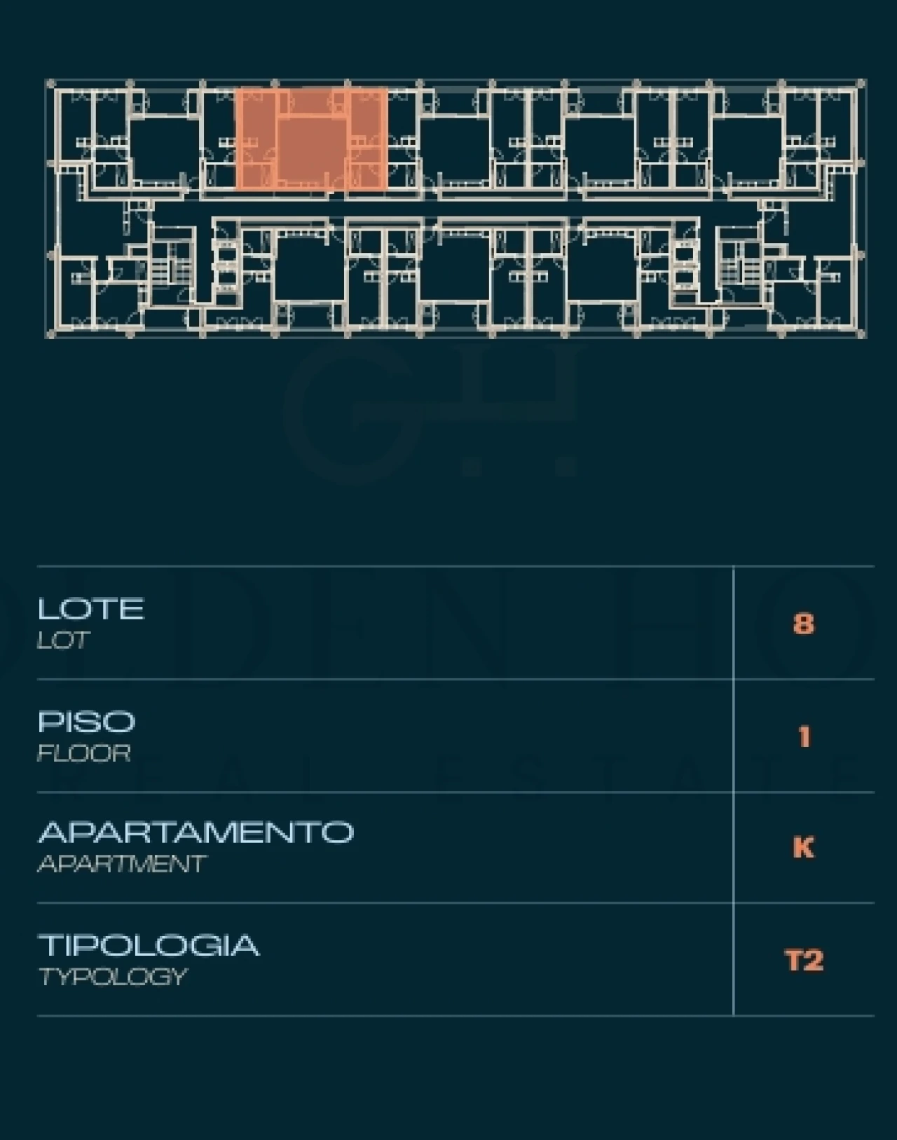 Apartamento T2 para Venda em Moreira Planta 2