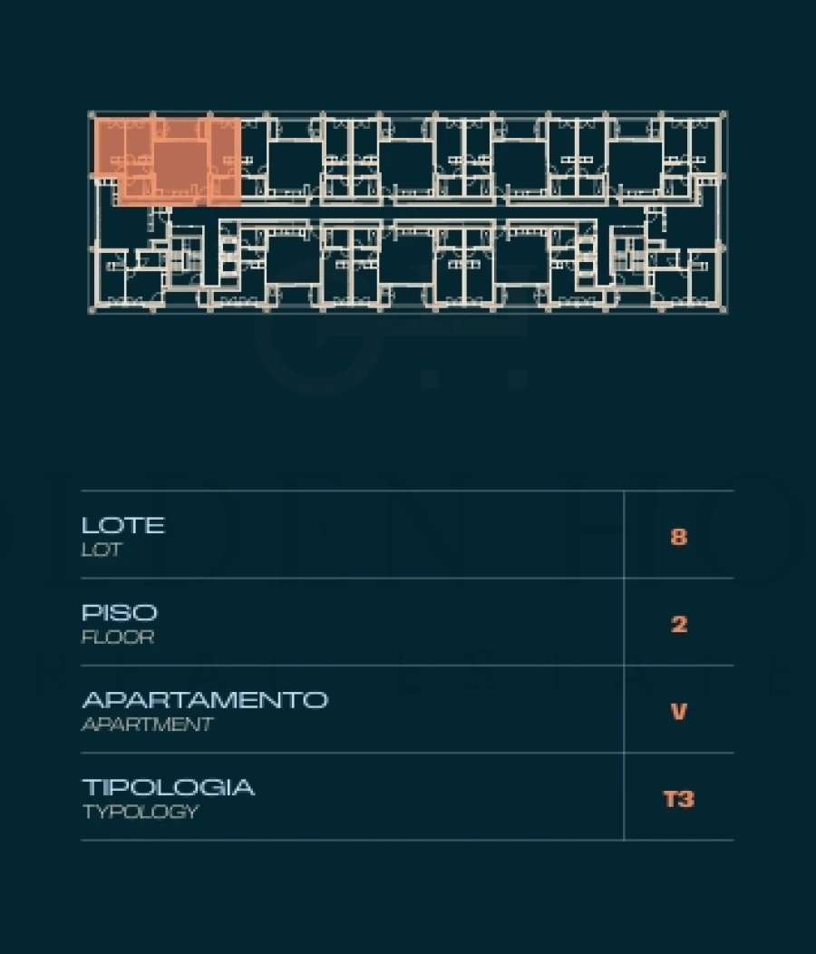 Apartamento T3 para Venda em Moreira Planta 2