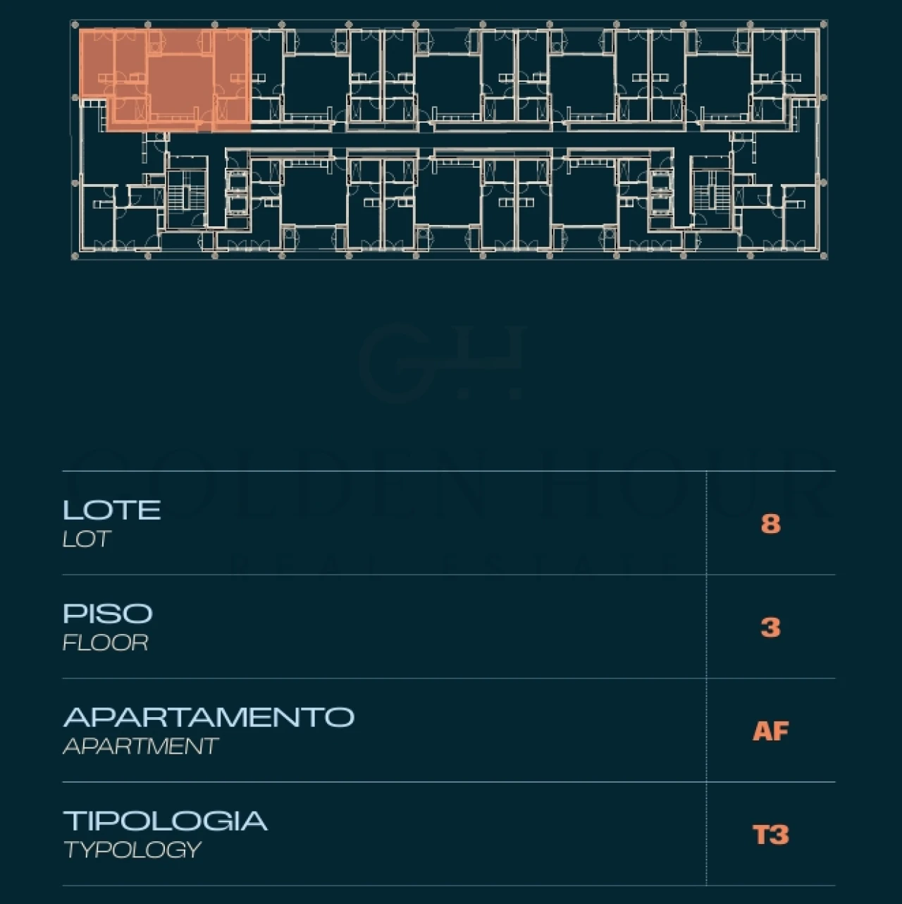 Apartamento T3 para Venda em Moreira Planta 2